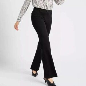 Betabrand Black Pull On Boot Cut Dress Yoga Pants Style W0104-BK